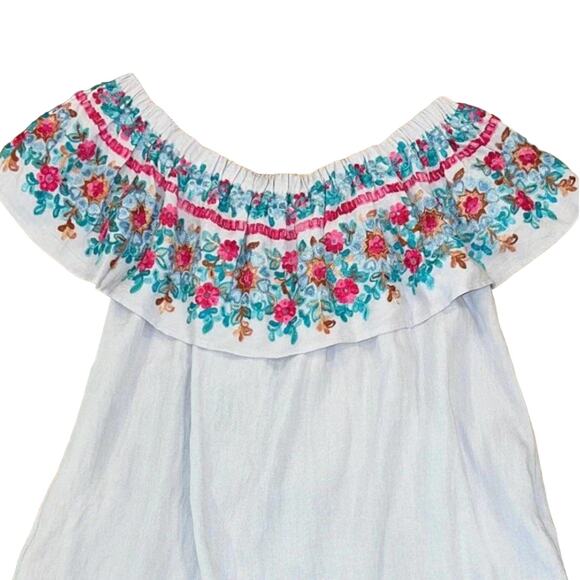 NWT Altar'd State Grey Ashton Embroidered Fiesta Dress - SIZE LARGE - Picture 3 of 9